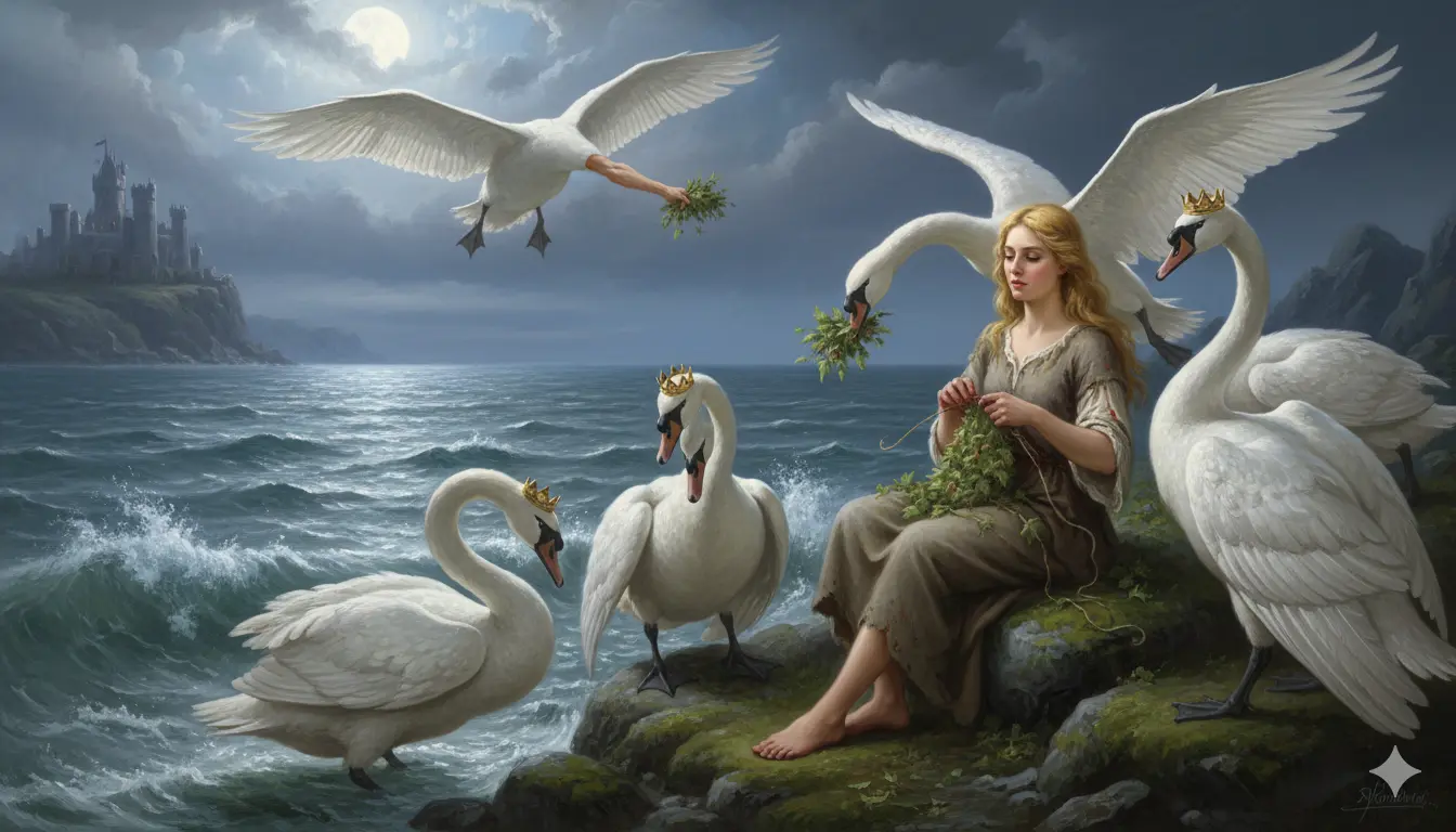 Los Cisnes Salvajes - Cuento completo de Andersen